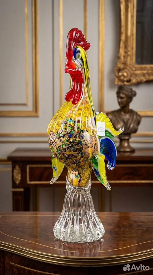 Статуэтка петух Италия, Murano