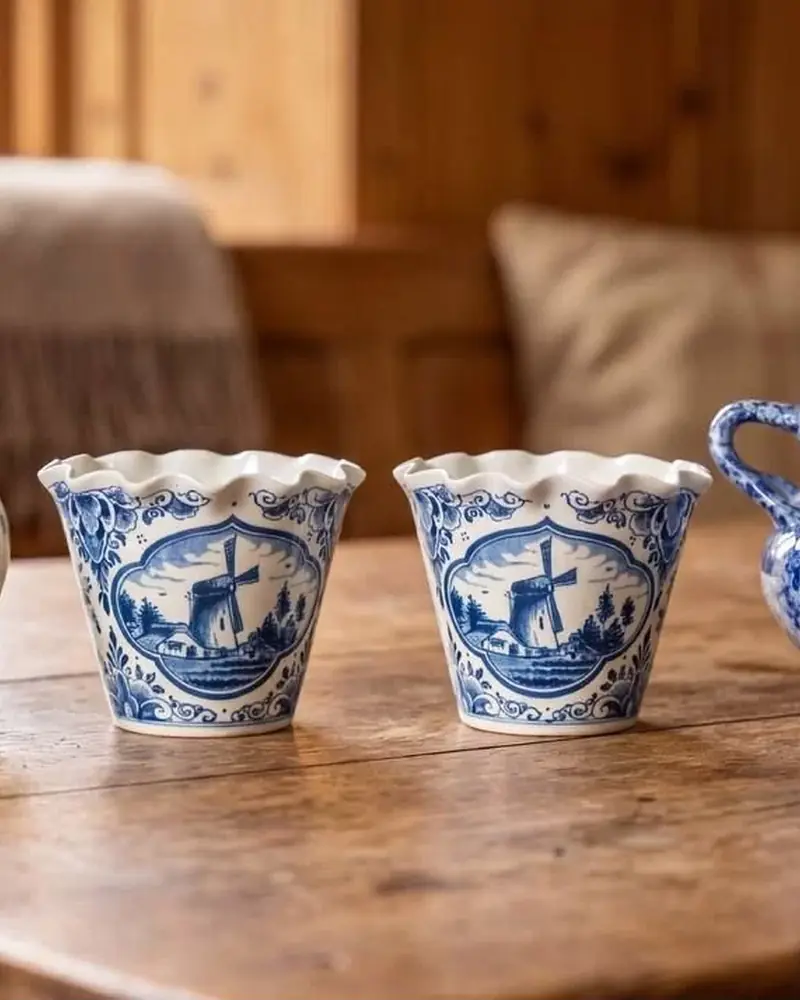 Вазы в стиле Delft 4 шт